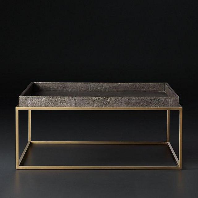 Hudson Shagreen Tray Square Coffee Table