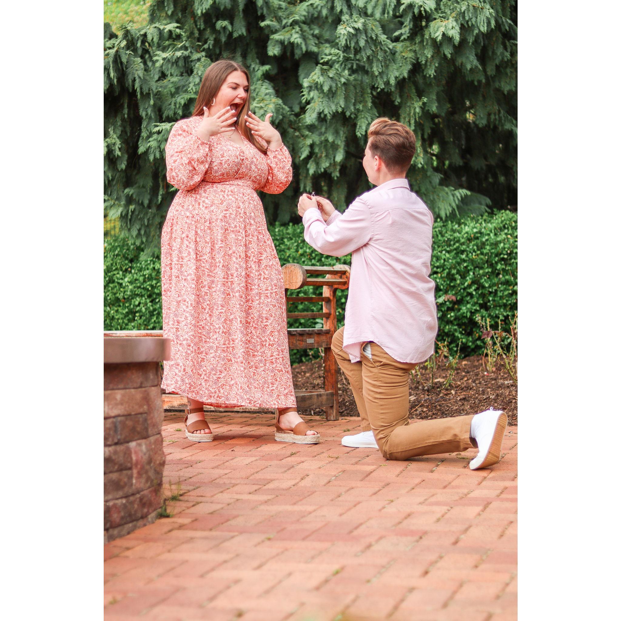 The spot where Bernadette asked and Brianna said "Yes!"