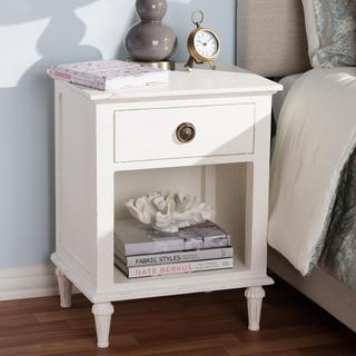 French Rustic 1-Drawer Nightstand