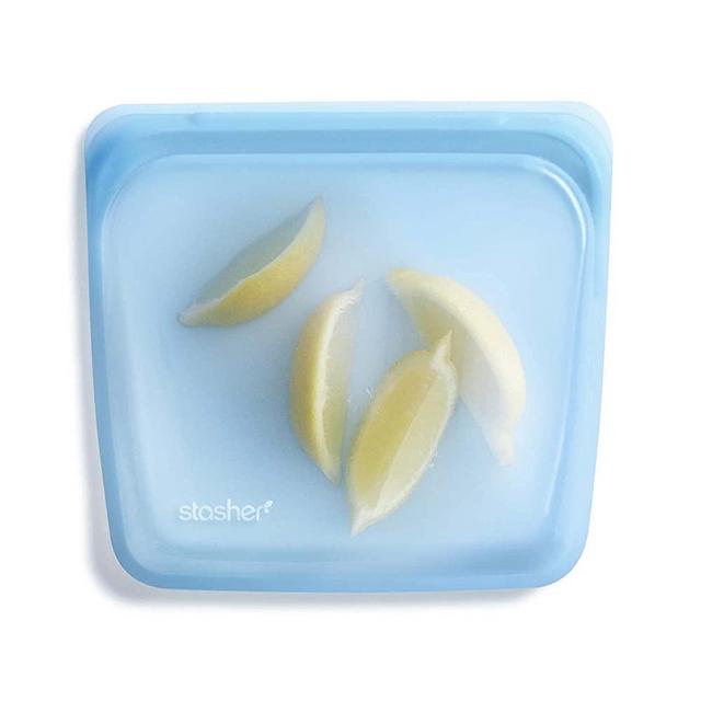 Stasher Platinum Silicone Food Grade Reusable Storage Bag, Blue Rainbow (Sandwich) | Reduce Single-Use Plastic | Cook, Store, Sous Vide, or Freeze | Leakproof, Dishwasher-Safe, Eco-friendly | 15 Oz