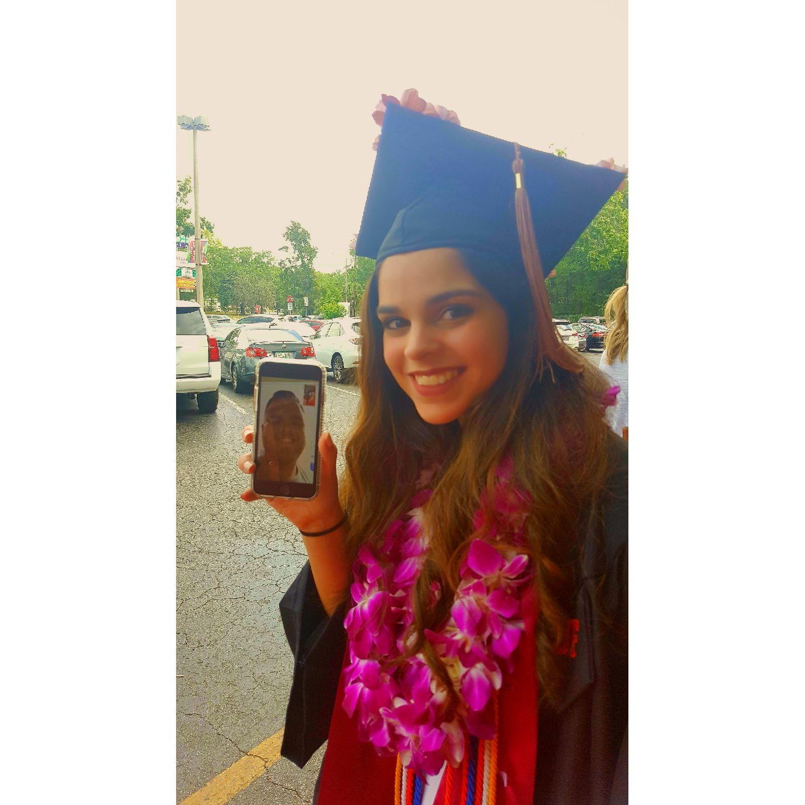 College Graduation! We graduated a day apart, so Facetime was our best friend!