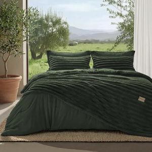 Bedsure Gentlesoft™ 2-in-1 Queen Comforter Set and Detachable Fluffy Blanket, Olive Green Bedding Set for All Season Use, Detachable Design for Space Saving (Includes 2 Pillow Shams, 2 Pillowcases)