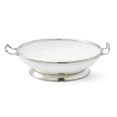 Valpeltro Tuscan Ceramic & Pewter Large Kitchen Bowl