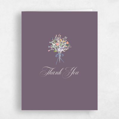 Dusty Purple Wedding Thank You - Pesco Portrait
