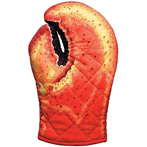 Lobster Claw Oven Mitt, Quilted Cotton, Designed for Light Duty Use, by Boston Warehouse