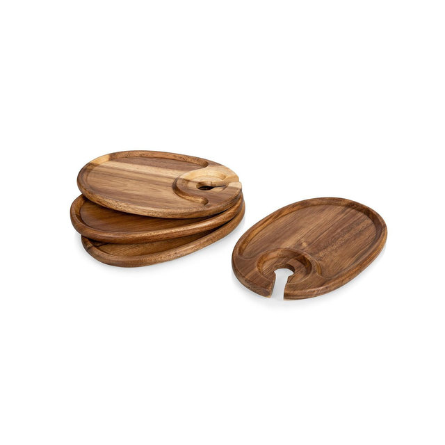 Toscana® by Picnic Time Wine Appetizer Plate Set Of 4