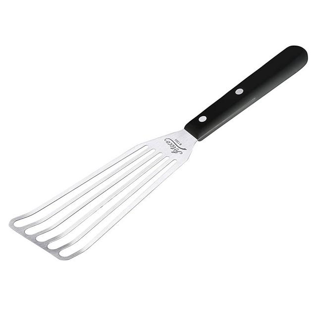 Ateco Slotted Spatula with 6 by 3-Inch Stainless Steel Blade, Plastic Handle, Dishwasher Safe