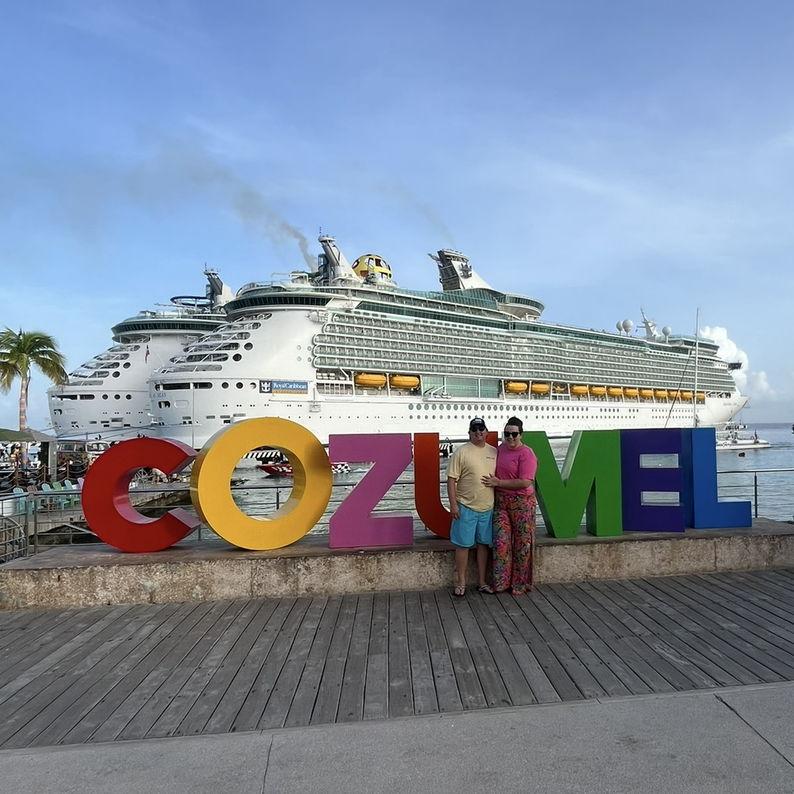 Our one year anniversary cruise.