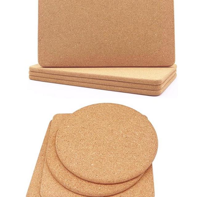 8 Pcs High Density Thick Cork Trivets for Hot Dishes
