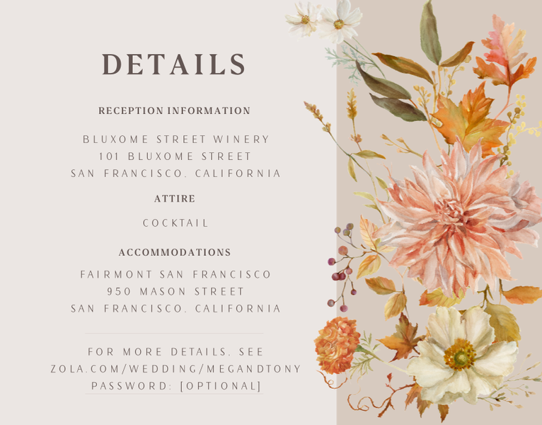 Lysete | Canvas Tan | Zola Wedding Enclosure Cards