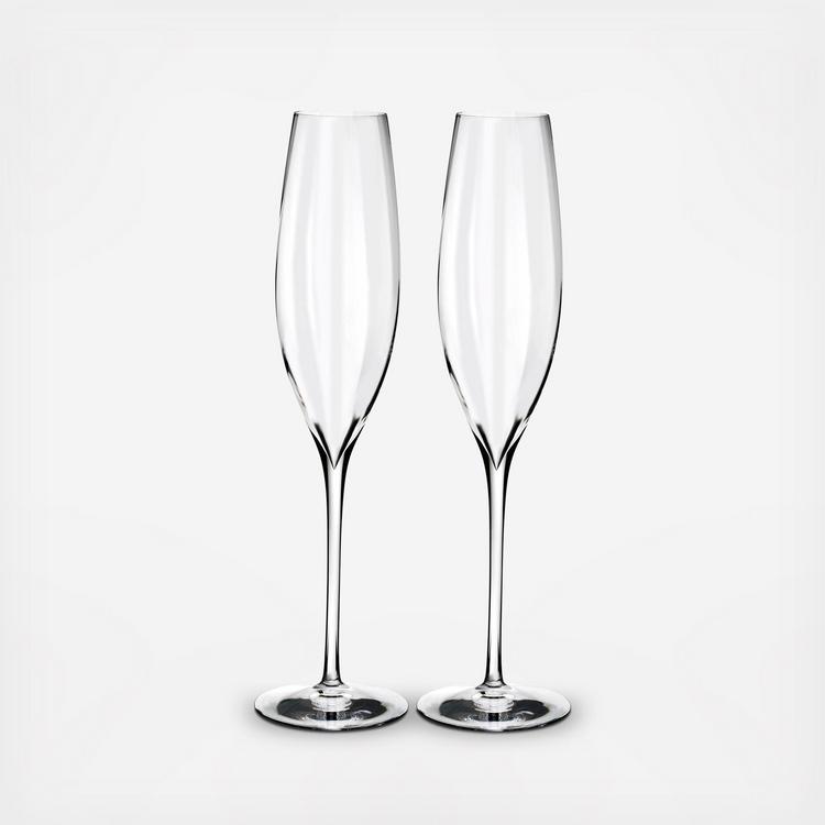 Waterford Elegance Optic Classic Champagne Flute - Set of 2