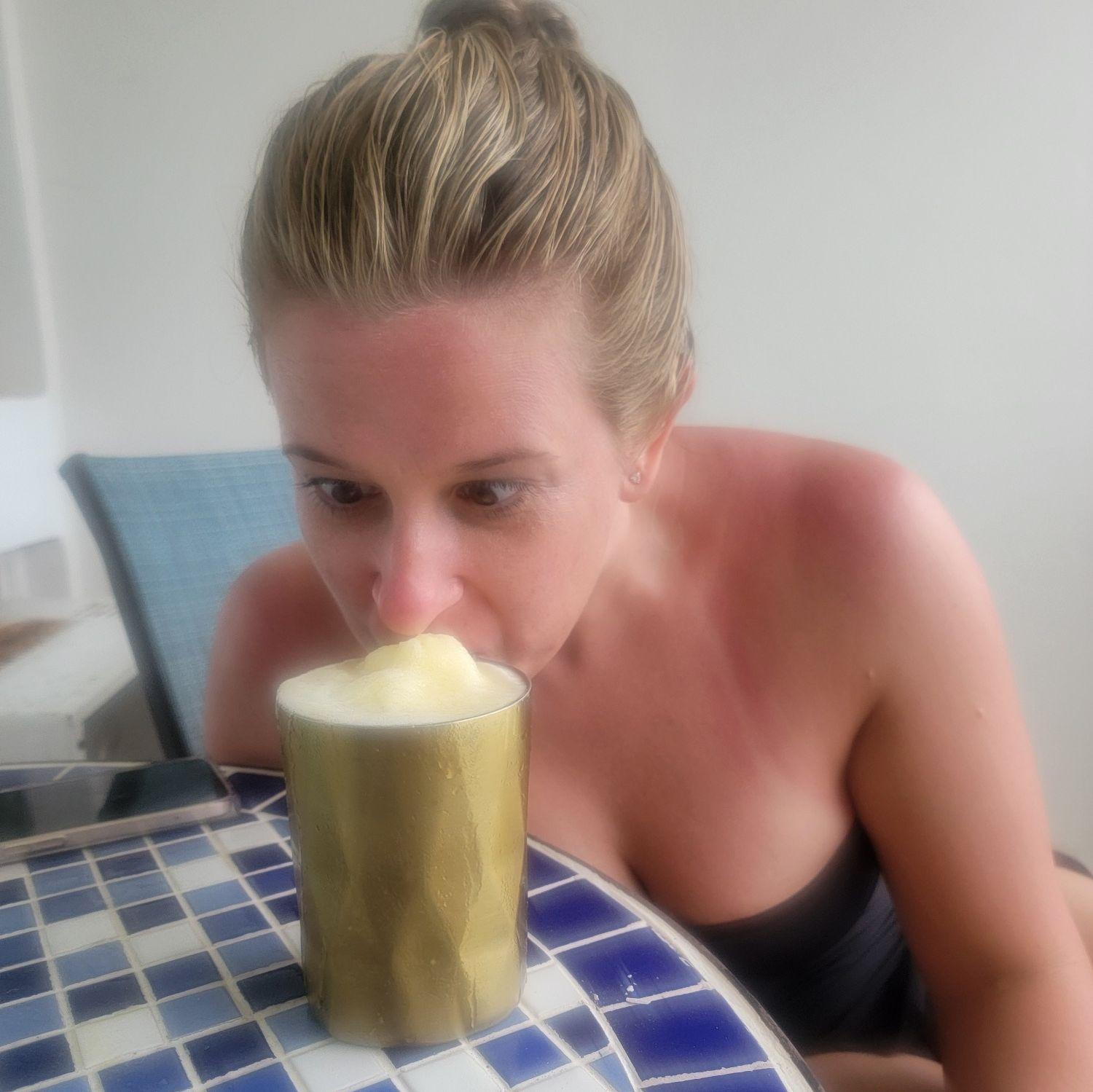 Puerto Rico pina coladas - homemade by Mike! Yum!