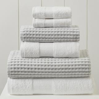 Cobblestone 6-Piece Yarn Dyed Jacquard Towel Set