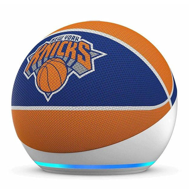 Amazon Echo Dot (newest model) | Officially Licensed NBA Limited-Edition | New York Knicks