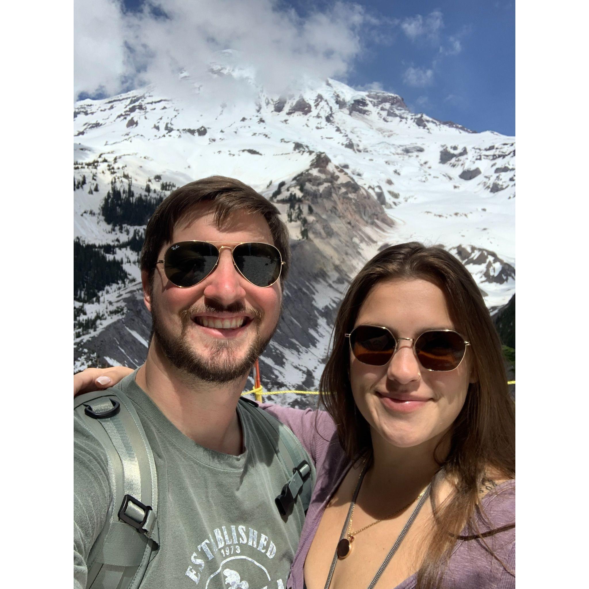 Days before our engagement, at the foot of Mt. Rainier