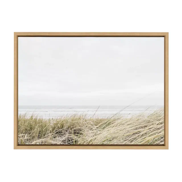 Kate and Laurel Sylvie East Beach Framed Canvas by Amy Peterson Art Studio, 18x24, Natural