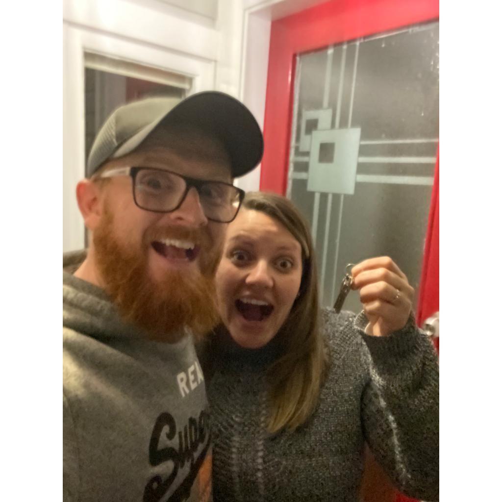 We got our keys to our first home, June 2022.