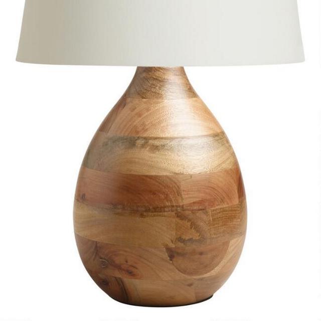 Wood Teardrop Table Lamp Base