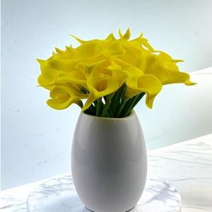 Real Touch Yellow Calla Lily Artificial Flowers - Perfect for Wedding Bouquets and Home Decoration (20pcs)