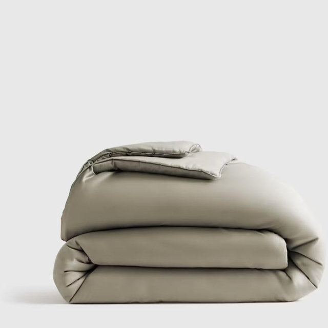 Organic Cotton Sateen Comforter - Dried Sage, King/Cal King
