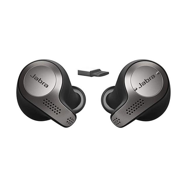 Jabra Evolve 65t True Wireless Bluetooth Earbuds, MS Optimized – Superior Call Quality and Connectivity – Passive Noise Cancelling Earbuds with up to 15 hours of Battery Life with Charging Case