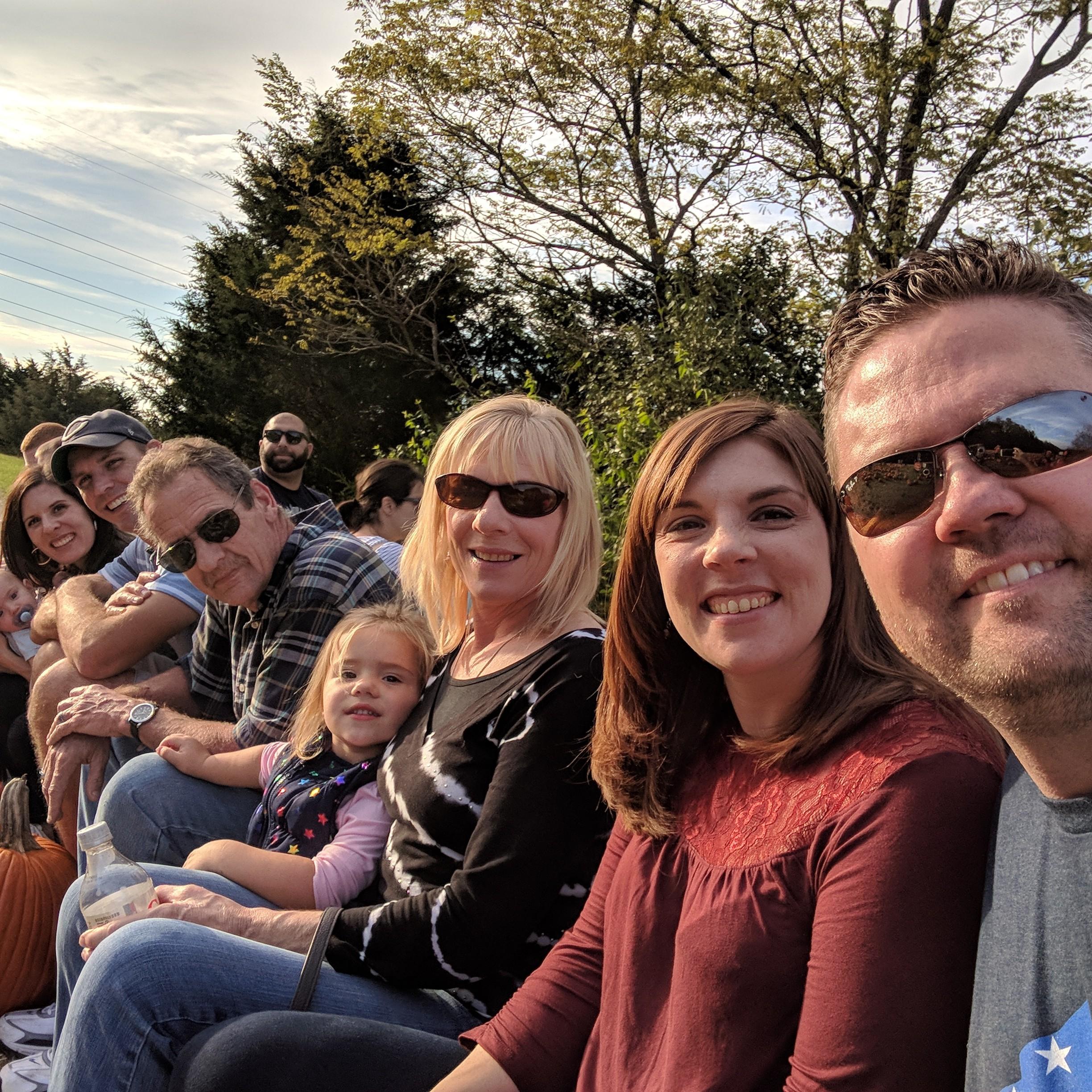 Family fun on a hayride!
