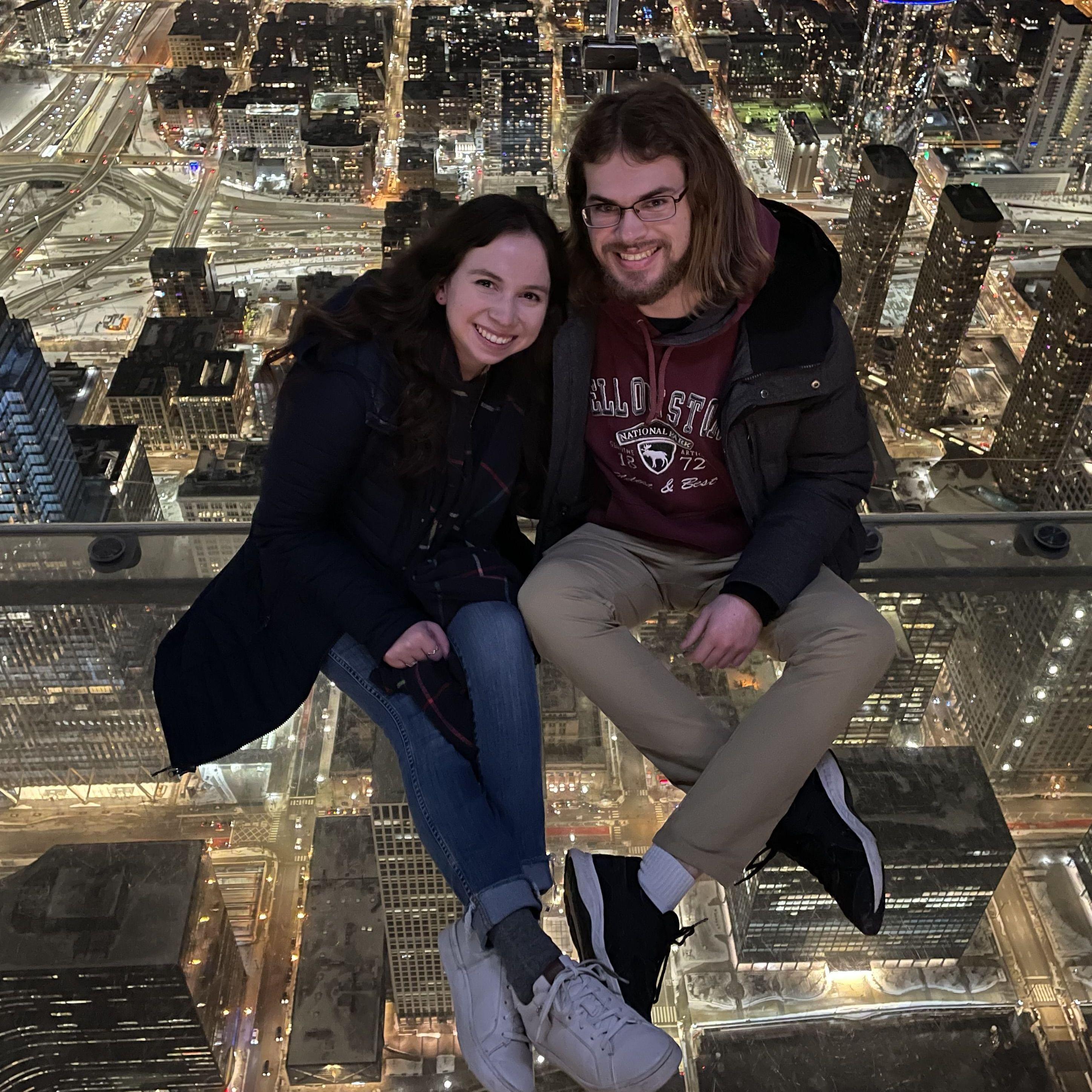 We went to a tiki-bar speakeasy after we visited the Chicago Skydeck.