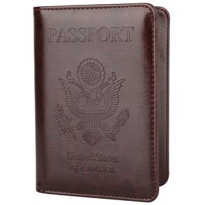 Leather Passport Holder - Coffee