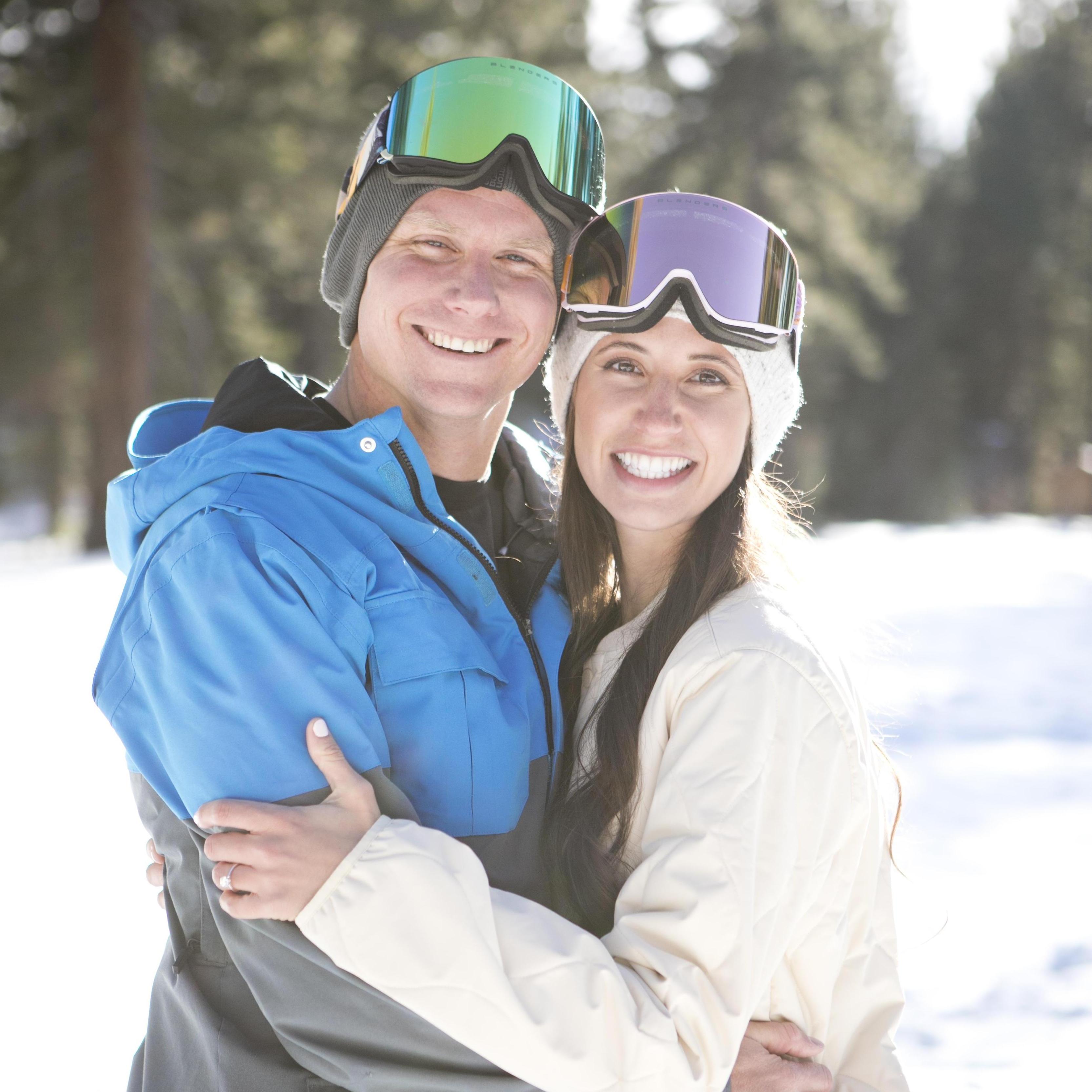 Some of our favorites from our engagement photo session at Skylandia Beach in North Lake Tahoe in March 2021!