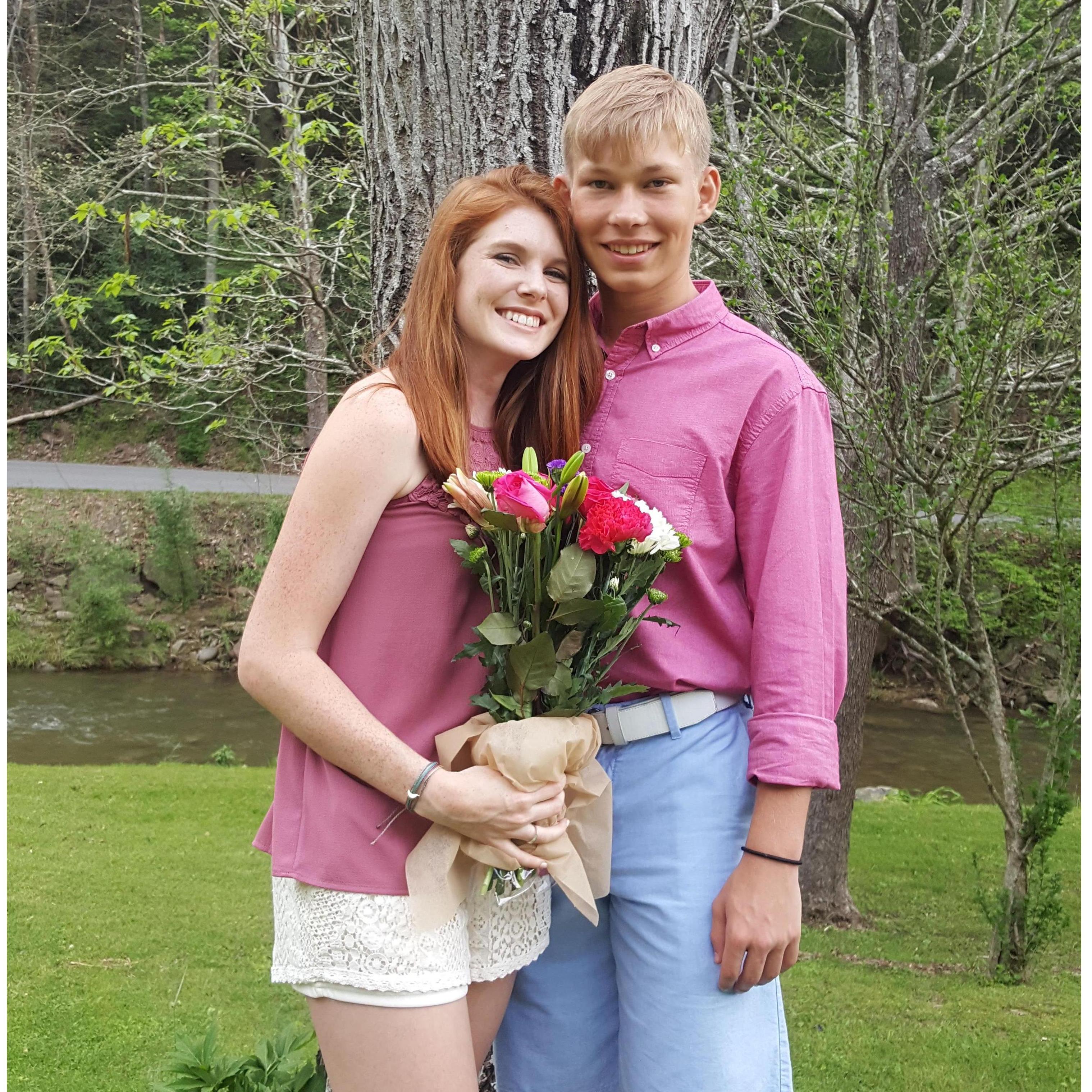 A photo from our first year of dating!