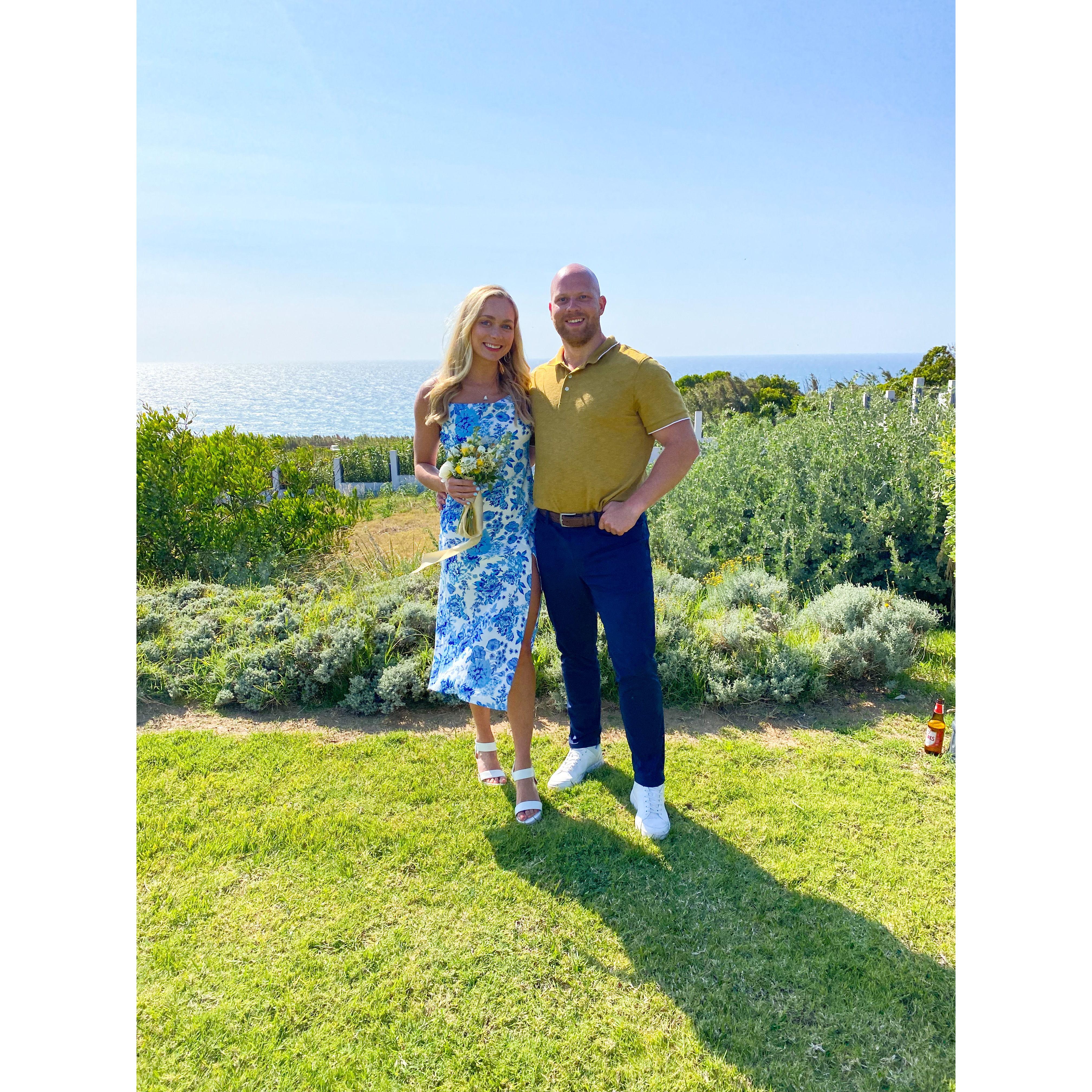 Anna and Adam in Portugal, celebrating her brother Nick and Rachel's wedding, May 2023.
