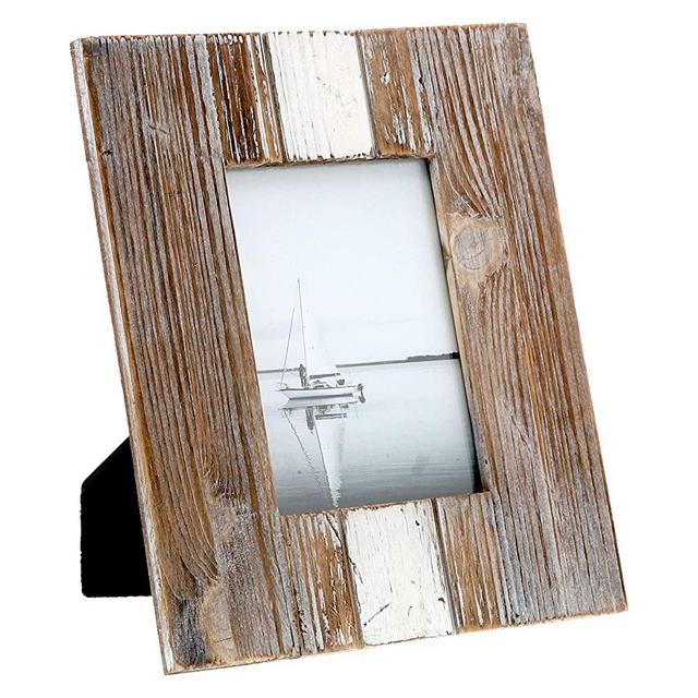 Barnyard Designs Rustic Farmhouse Distressed Picture Frame - Unfinished Wood Photo Frame 5” x 7”
