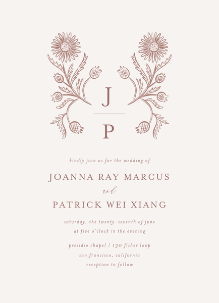 Desrosiers Classic | Clay Brown | Zola Wedding Invitations