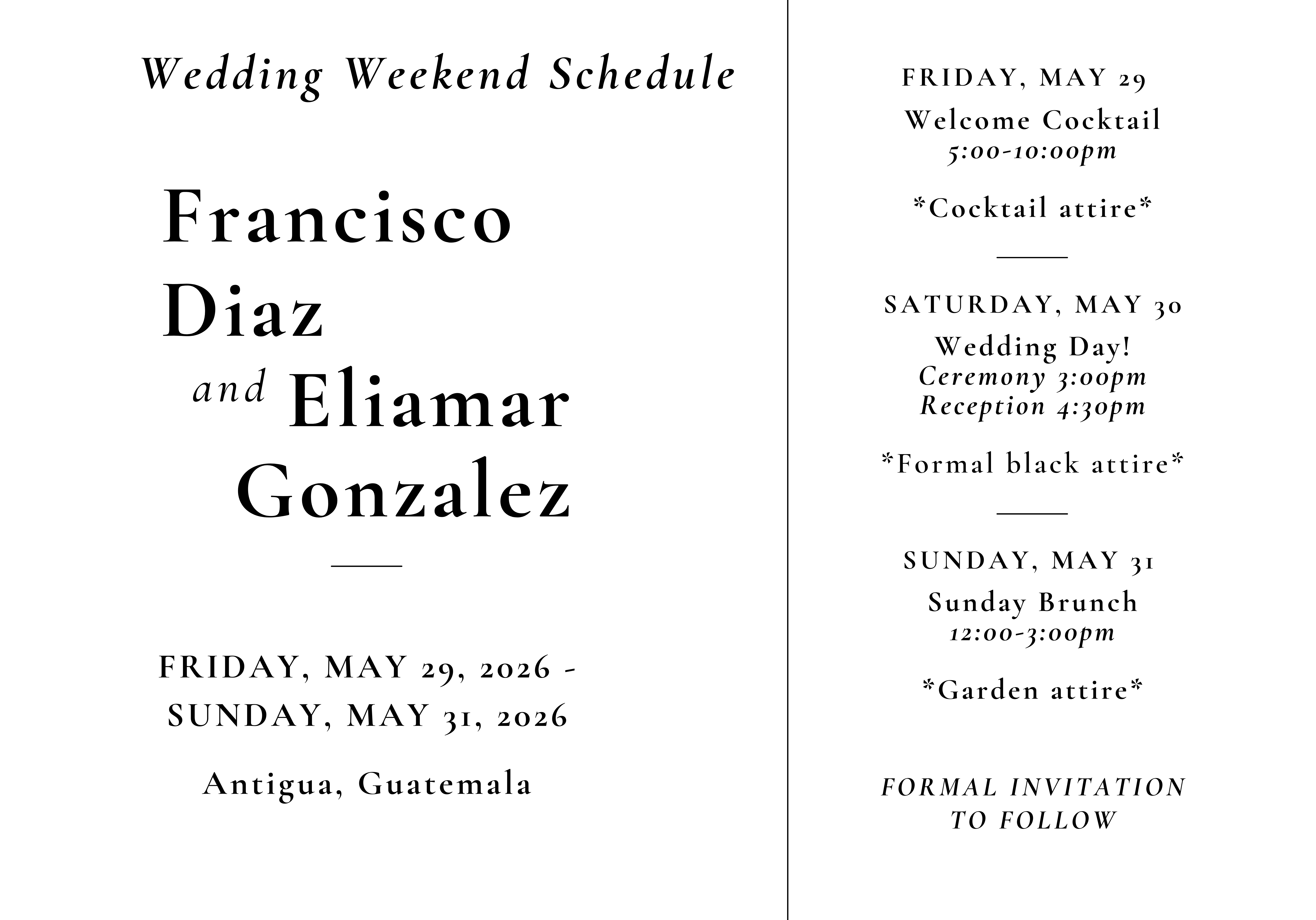 The Wedding Website of Eliamar Gonzalez and Francisco Diaz