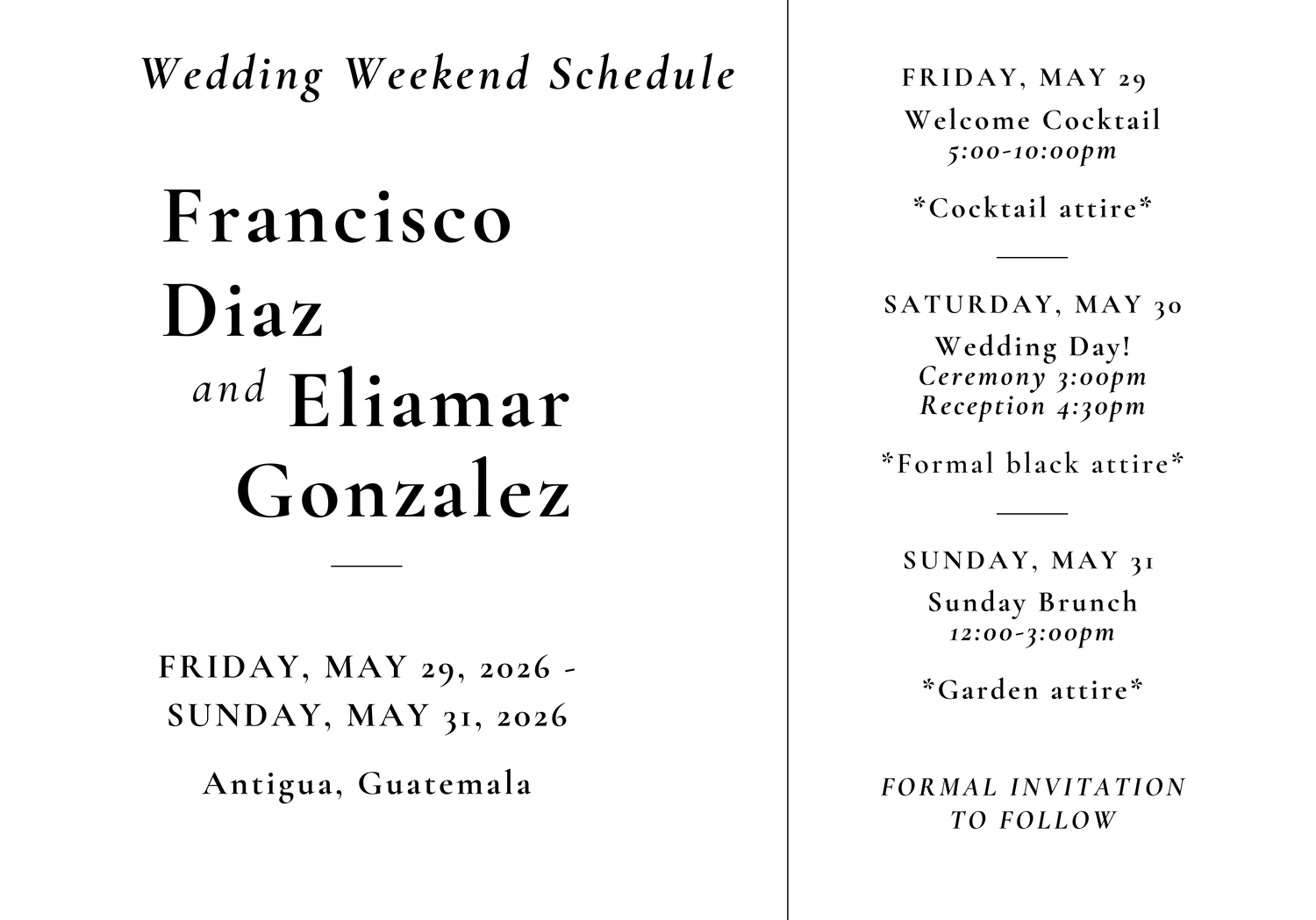 The Wedding Website of Eliamar Gonzalez and Francisco Diaz