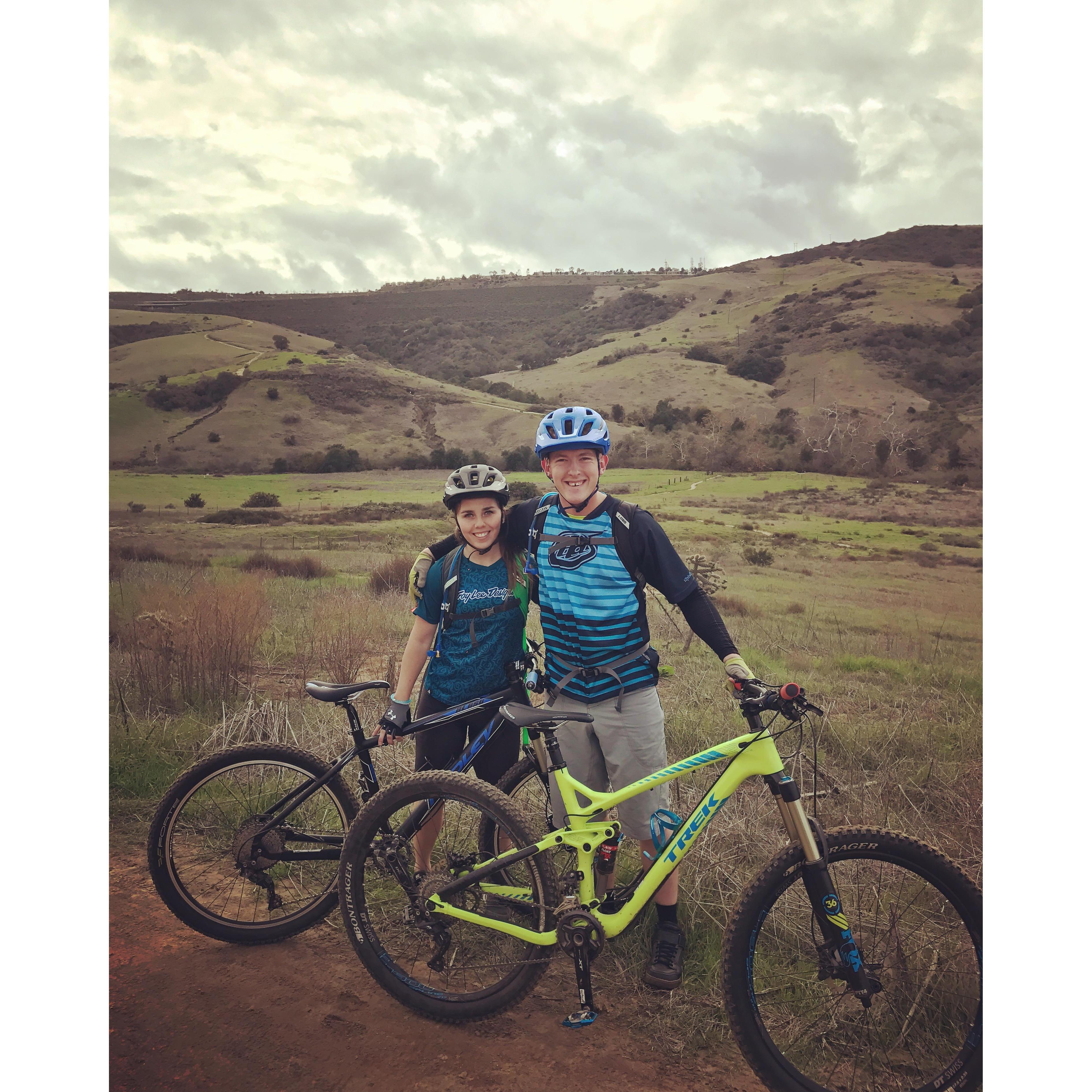 Our first mountain bike ride- January 2, 2017