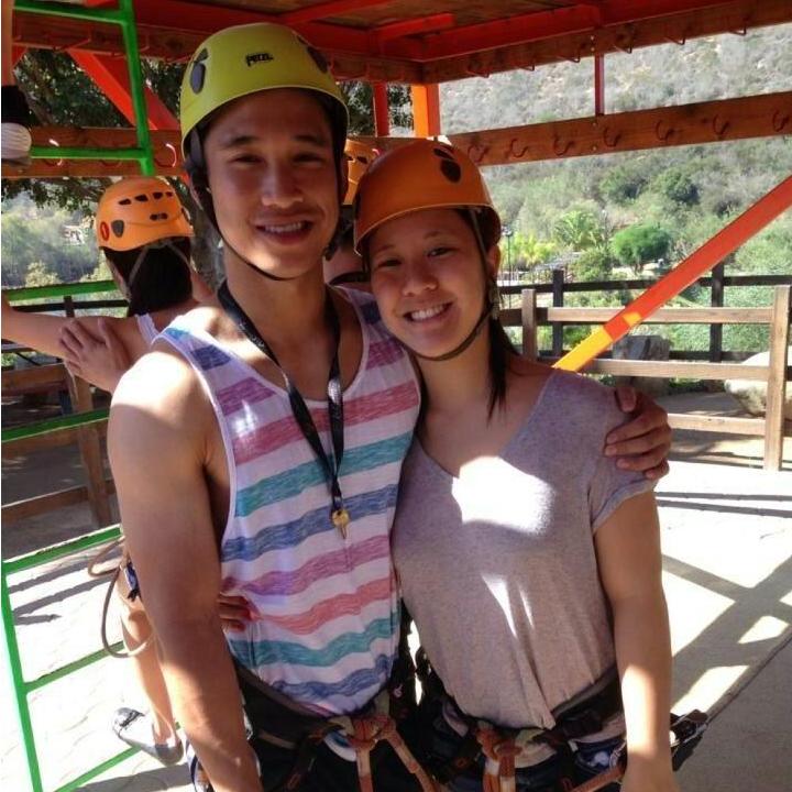 Zip-lining in Catalina Island