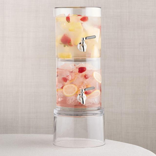 Stacking Drink Dispenser with Glass Stand