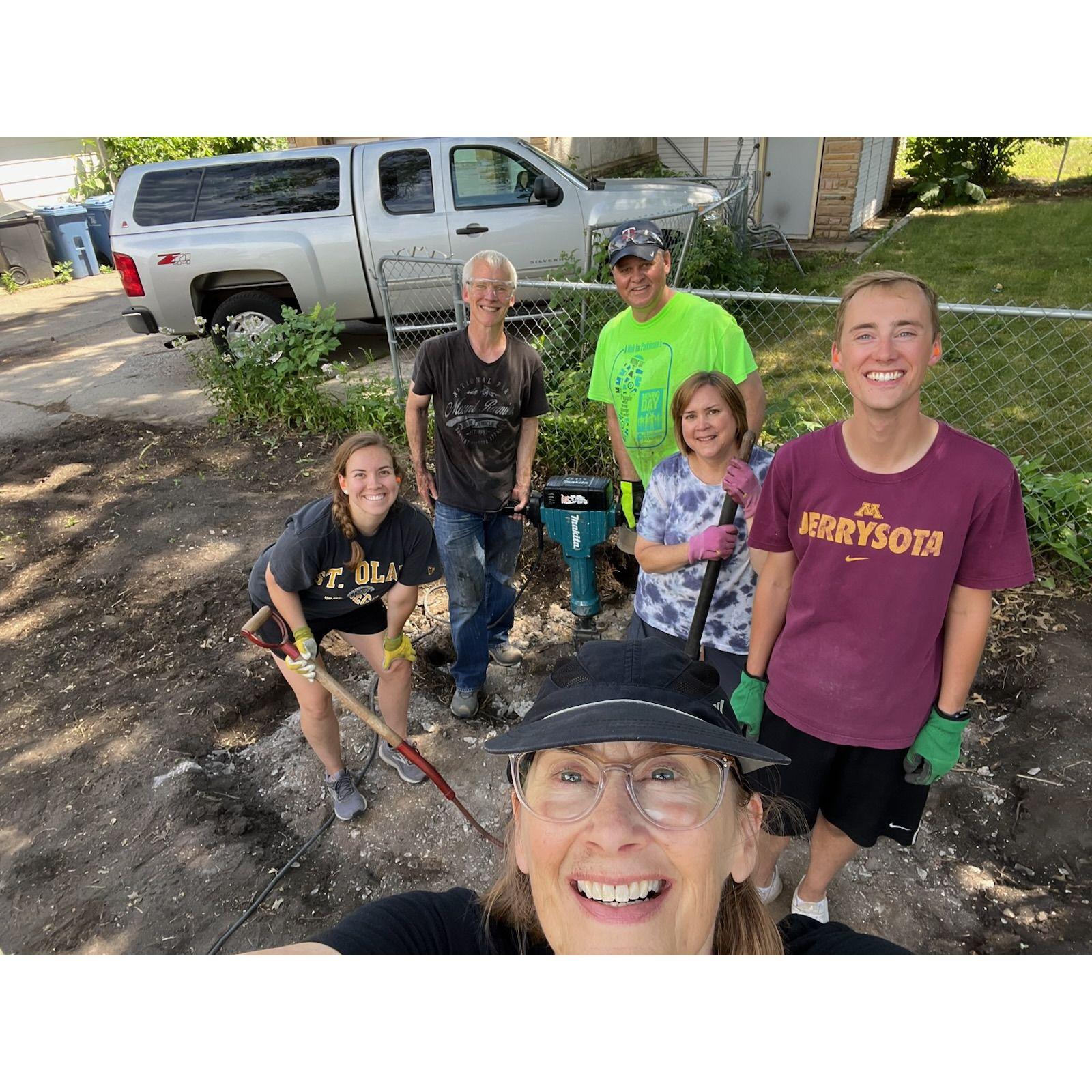 Backyard makeover with TONS of help from our parents - 2023