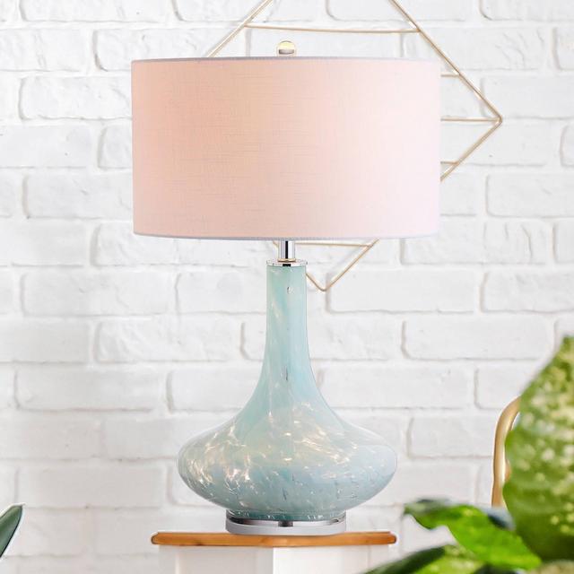 29" Glass/Acrylic Montreal Table Lamp Ice Blue- Jonathan Y