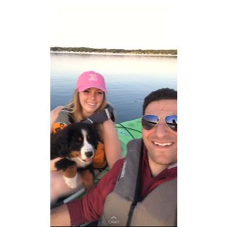 Our first addition to our family! Bernina, our Bernese Mountain Dog goes just about everywhere with us. Even kayaking on Cayuga Lake! - 2018