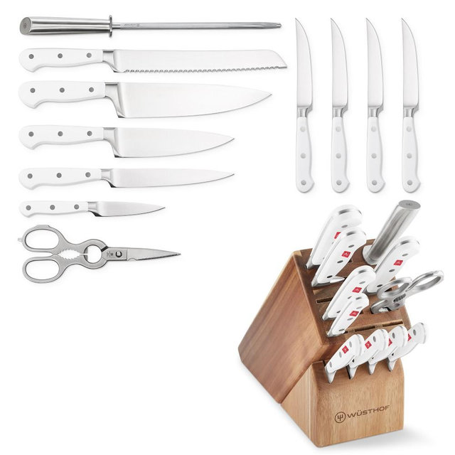 Wüsthof Classic White 12-Piece Block Set
