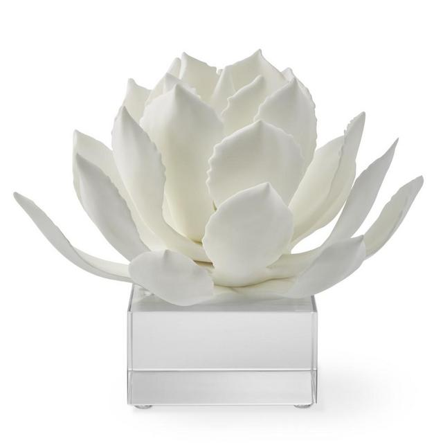 White Agave On Acrylic Stand, Large