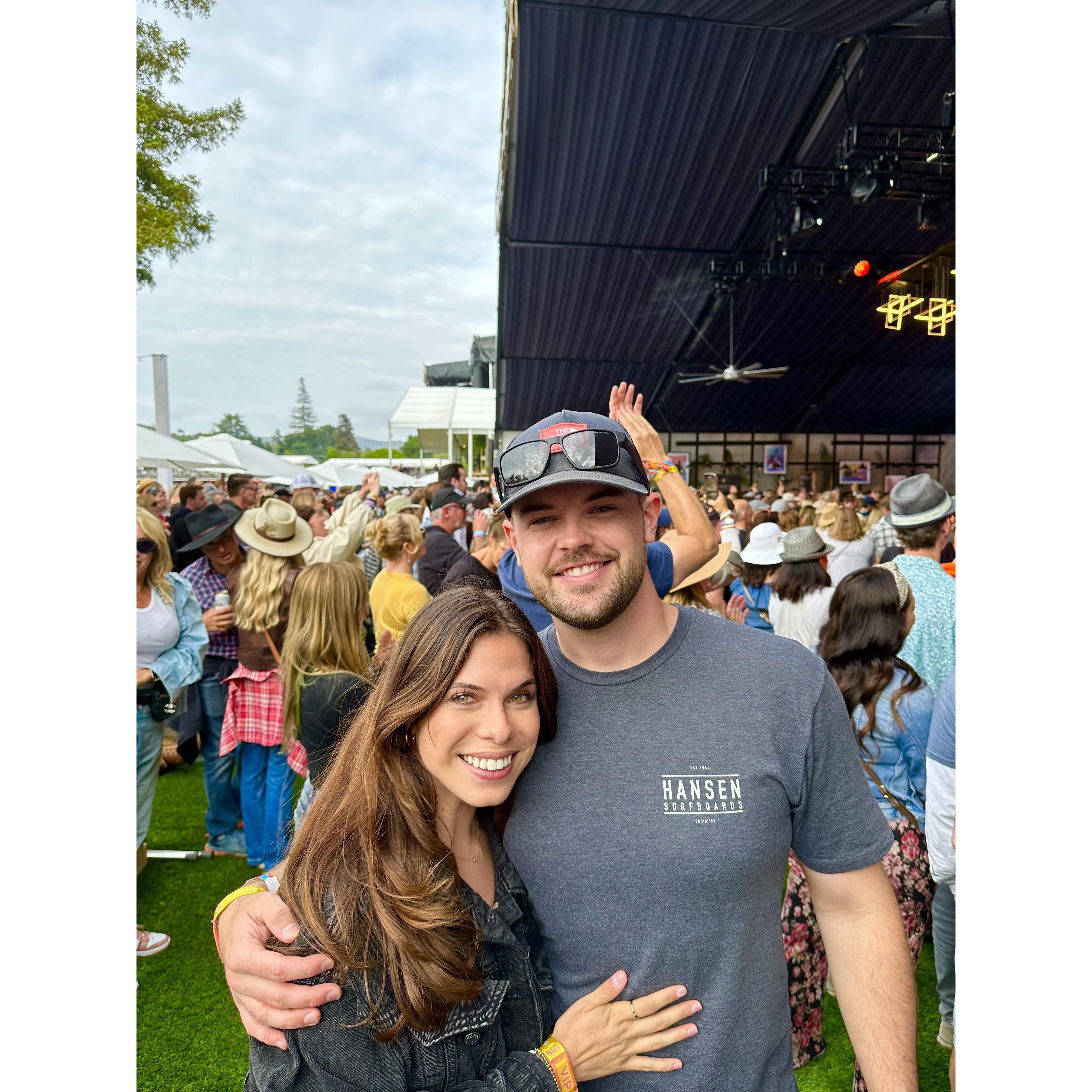 Bottlerock, a few weeks before Jake proposed