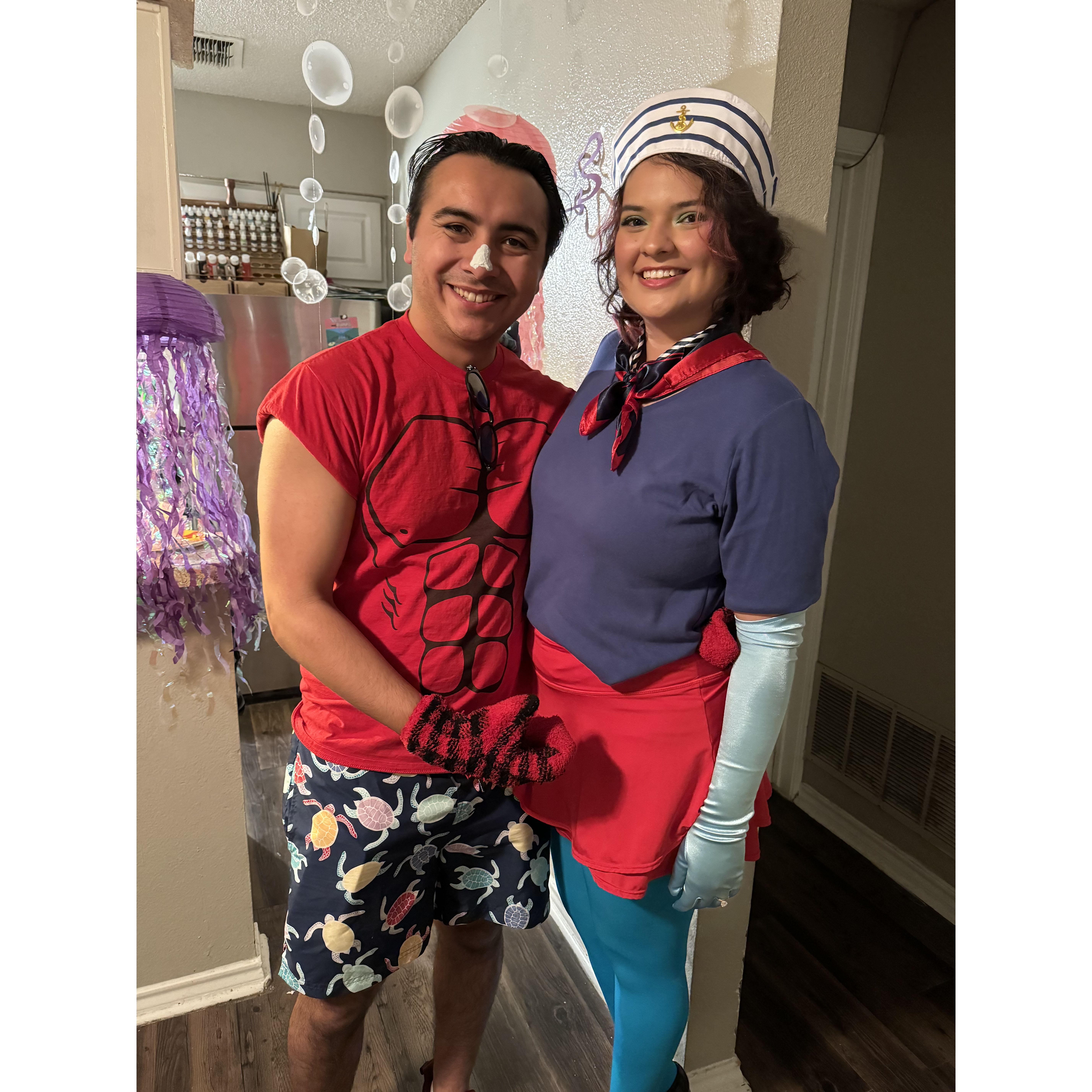 They had a brief fling in the show, but we're in it for the long haul - Andres

I'm Mrs. Puff NOT Barnacle Boy - Sam