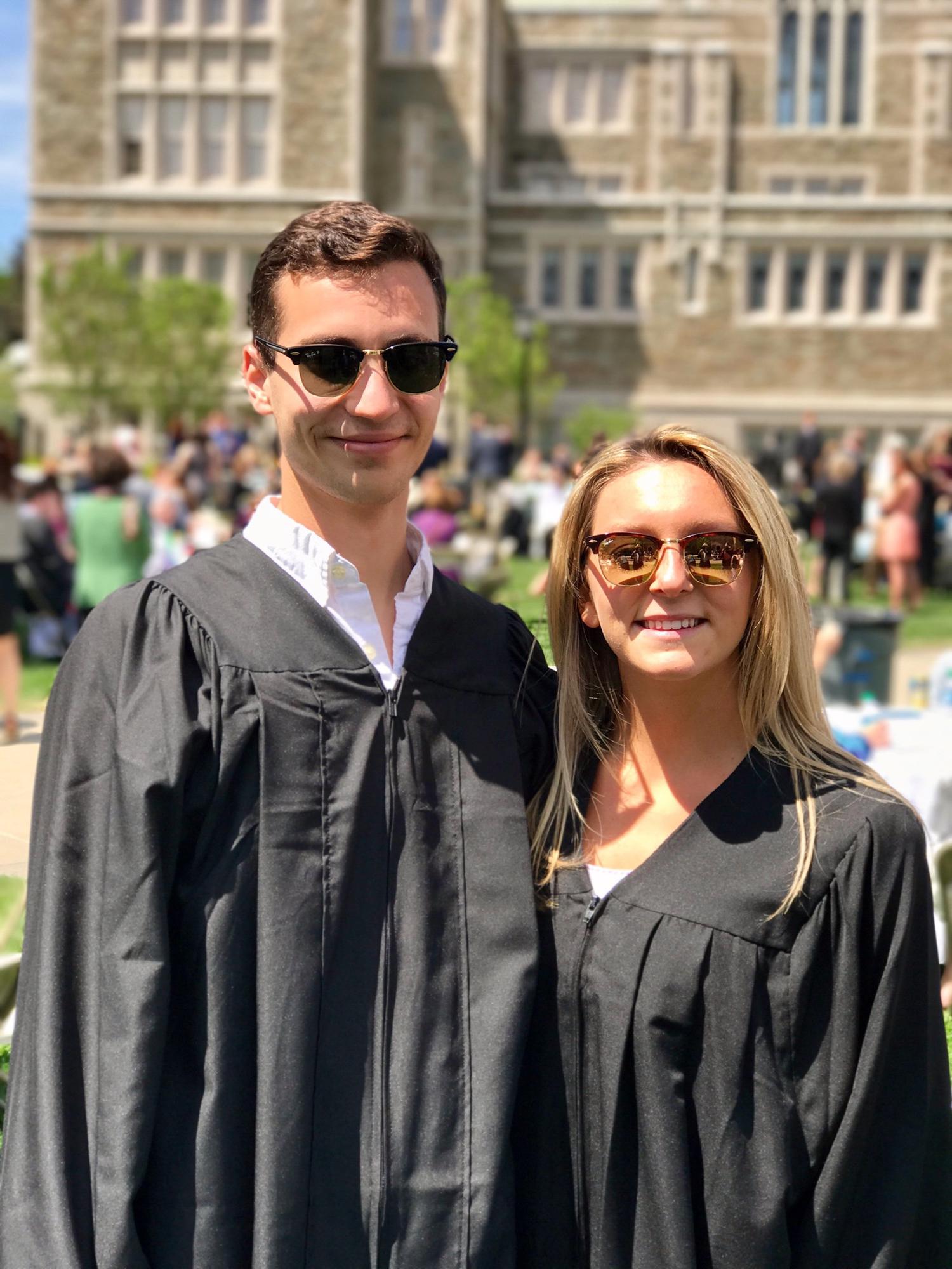 Gabby and Jonah graduating from Boston College (May 2017)