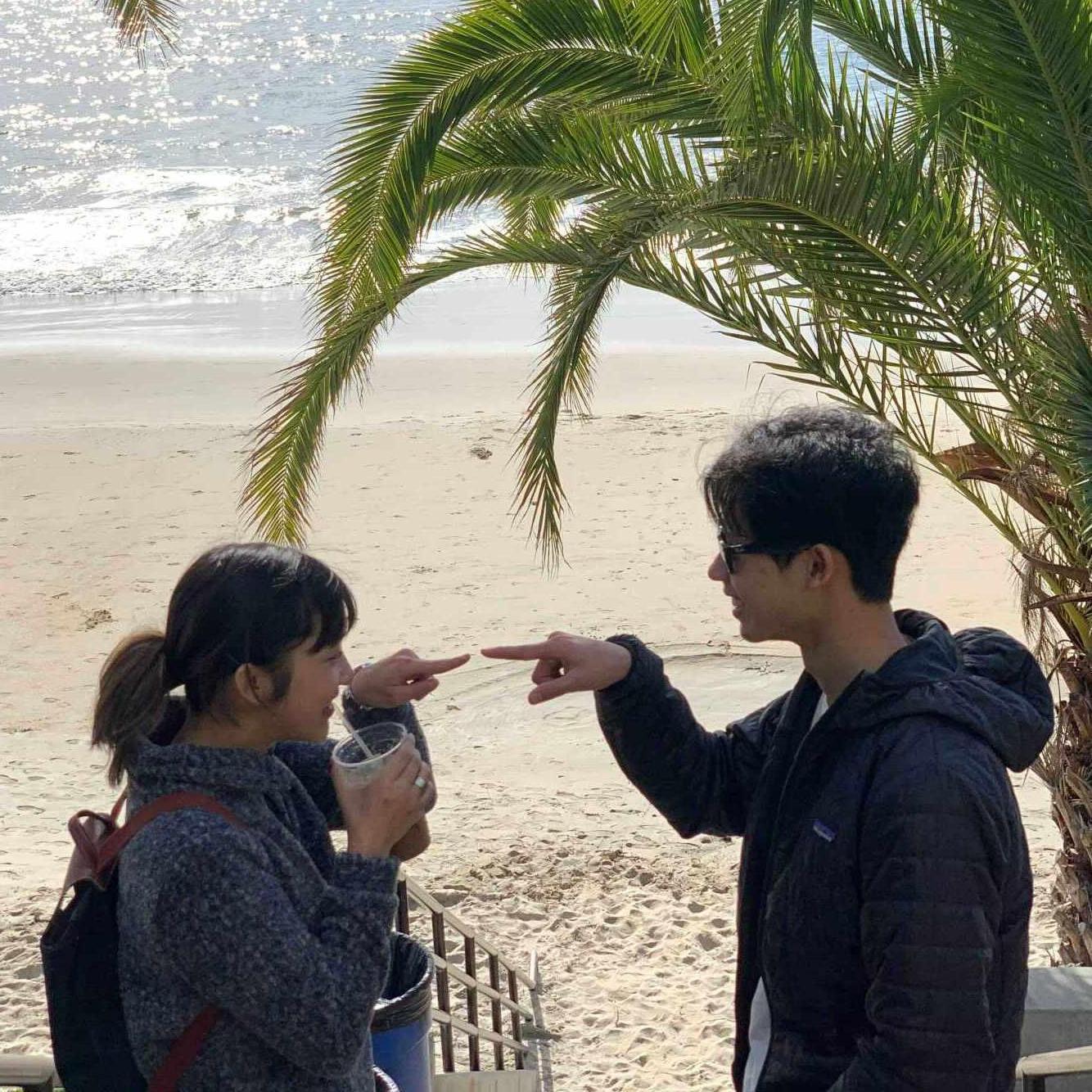 The pandemic started when we were just eight months into our relationship. We ended up long distance (san jose - oceanside). This was one of the rare times we got to see each other 👉🏼  👈🏼