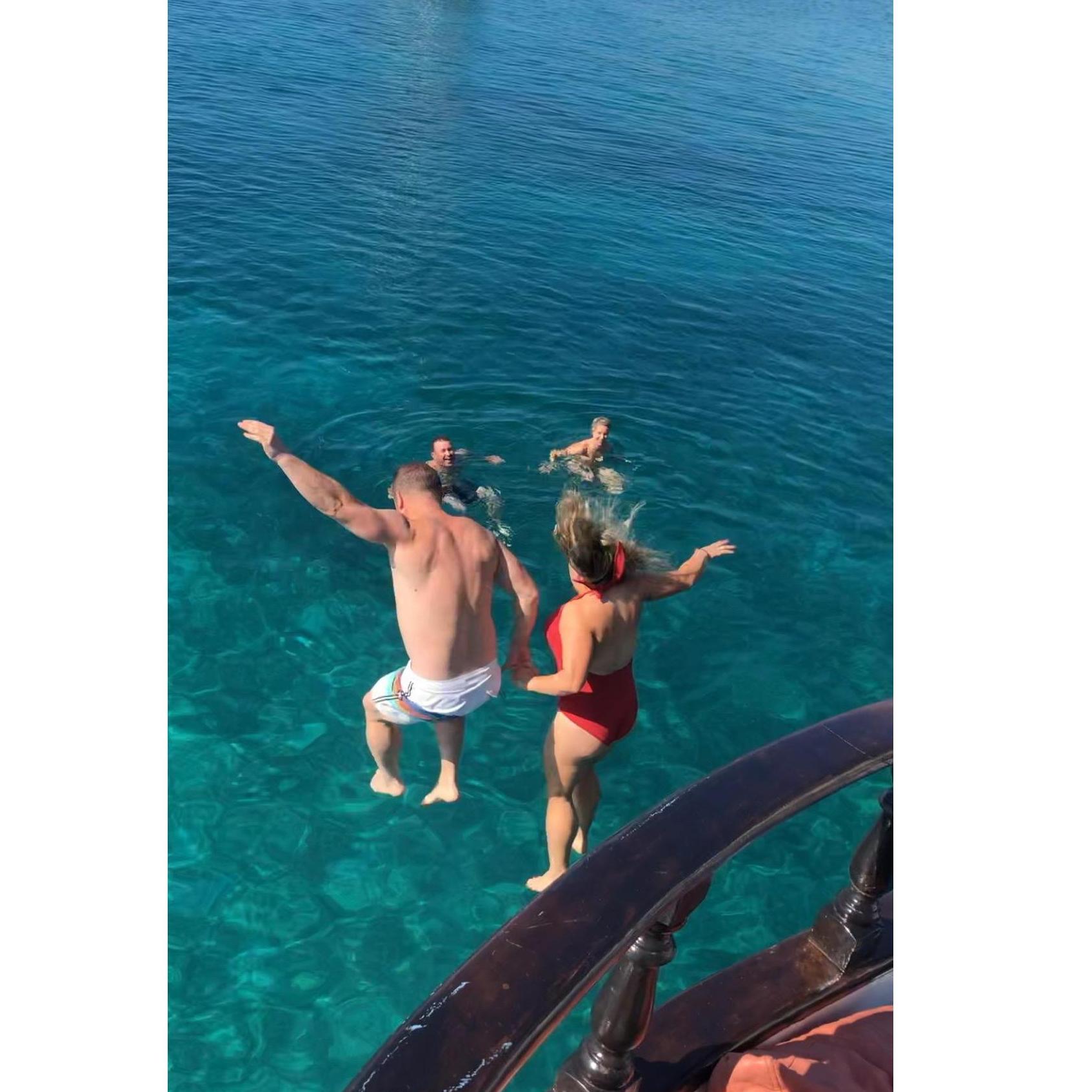 Jumpin' into marriage!