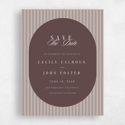 Chocolate, Brown Wedding Save the Date - Madison Portrait