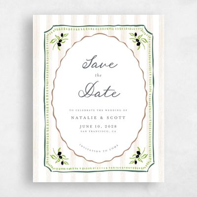 Blackberry, Brown Wedding Save the Date - Jardine Portrait